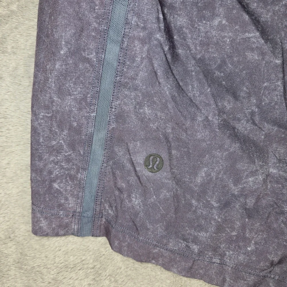 Lululemon Pace Breaker 7 Inch Shorts Mens Medium Purple Acid Wash Athletic Run